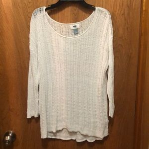 White thin sweater